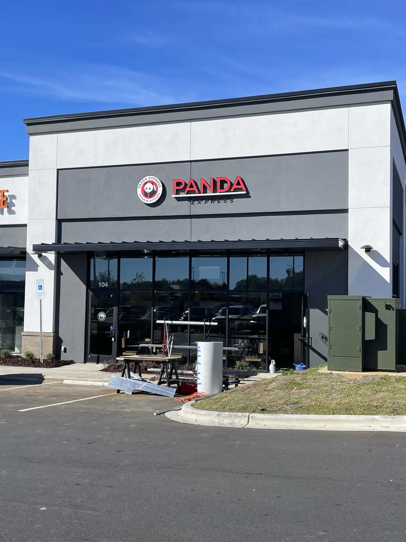 Exterior of the Panda Express restaurant fitted out by Kifa Wallcovering