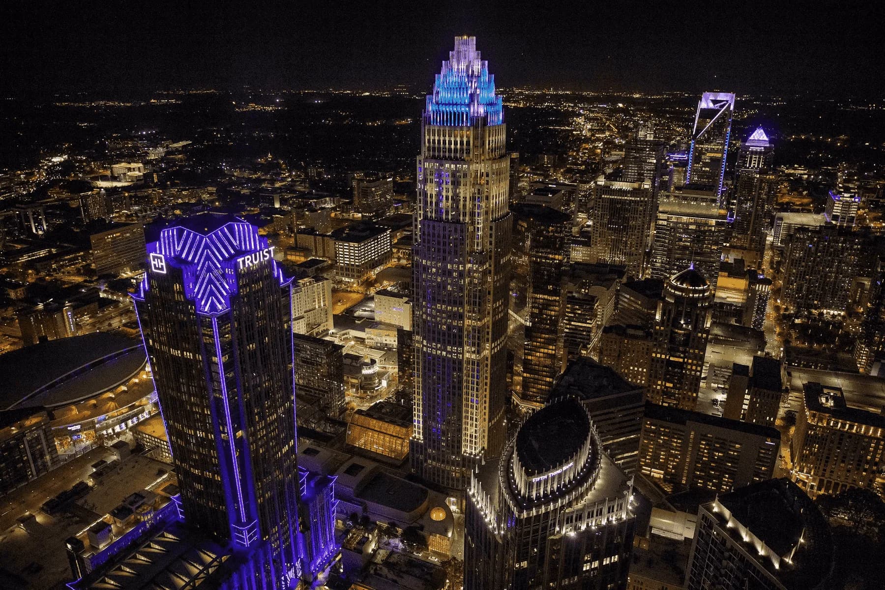 Charlotte, North Carolina skyline at night